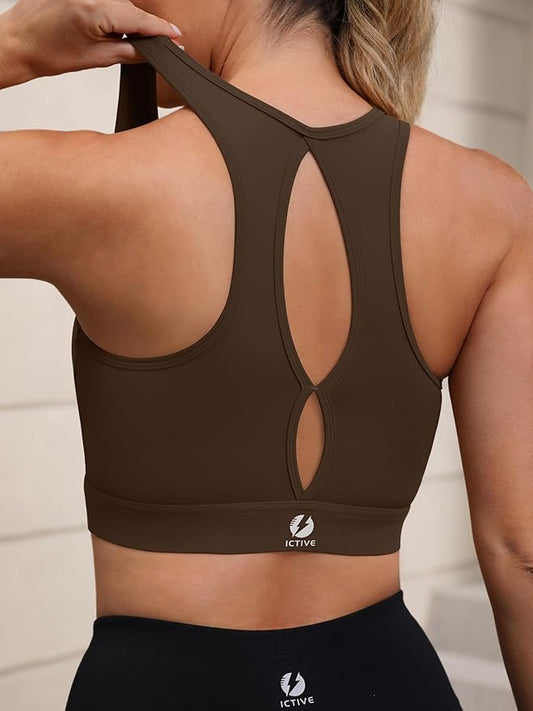 Sports Bras for Women High Impact Bust Push up Racerback Workout Yoga Running Bra