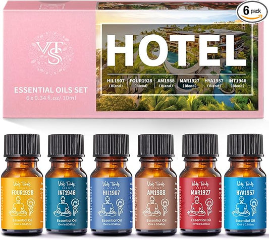Hotel Scent Essential Oils Set, VEDA TINDA SCENT Luxury Hotel Diffuser Oil, Aromatherapy Gift Hotel Inspired Fragrance Oil...