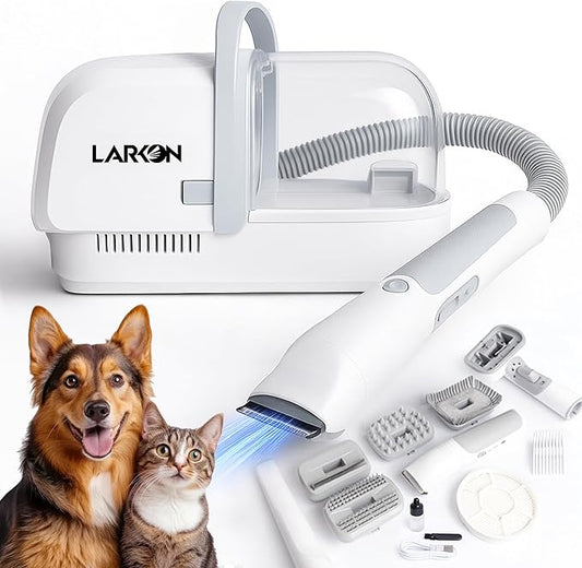 Pet Grooming Vacuum & Nail Grinding Kit – 10Kpa High-Suction Pet Hair Vacuum with 3-Speed Settings & Ultra Low Noise + Nai...