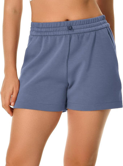 Colorfulkoala Women's High Waisted Ultra Soft Athletic Modal Shorts Casual Summer Lounge Pants with Pockets