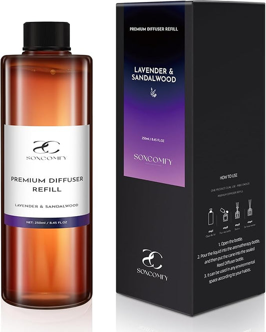 SOXCOMFY Diffuser Oil Luxury Essential Oils for Diffuser Refill & Air Freshener,Long-Lasting Natural Home Fragrance and Ho...