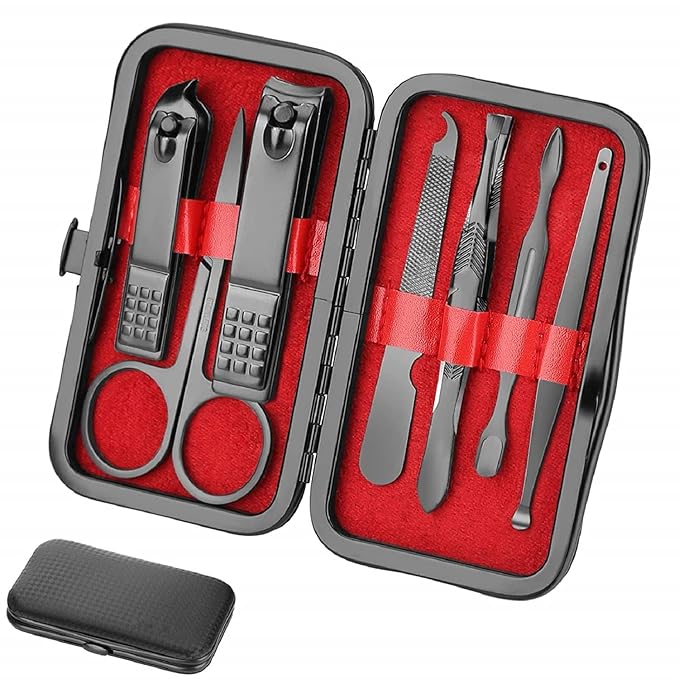 Manicure set Men Personal Care Tools Accessories Finger and Toe Nail Clippers Set Professional Manicure Pedicure Kit With ...