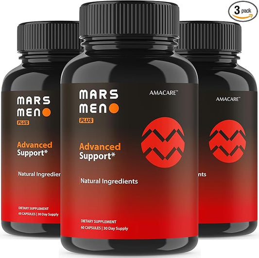 (3 Pack) Mars Men Plus – Advanced MarsMen Plus Supplement Support Formula Capsules, MarsMenPlus for Men Natural Premium Mu...