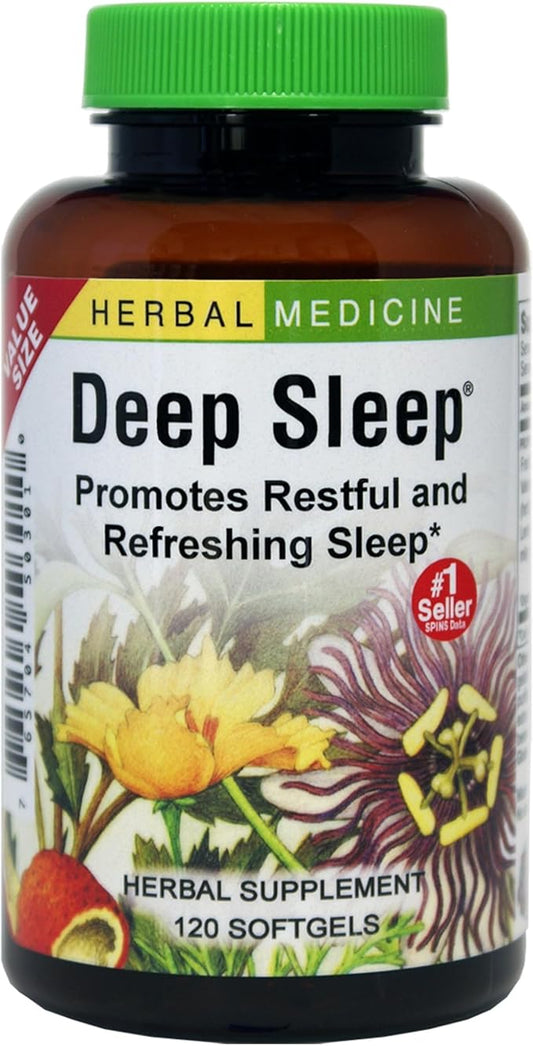 Herbs Etc. Deep Sleep Softgels - Herbal Sleep Support Supplement - Rest & Calming Support with Passionflower, Chamomile & ...