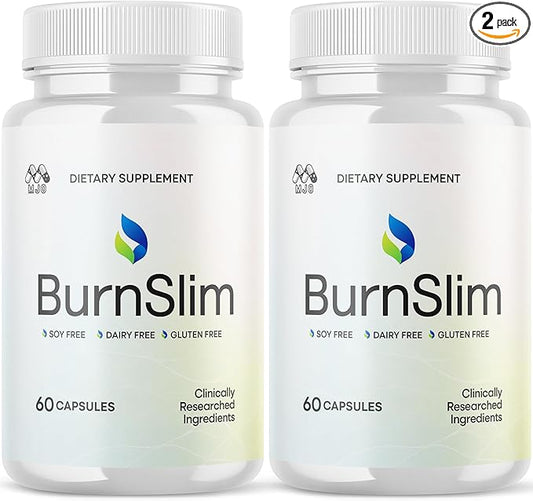 (2 Pack) Burn Slim Capsules, Official Burnslim Pills with All Natural Ingredients, Advanced Burn Slim Health and Wellness ...