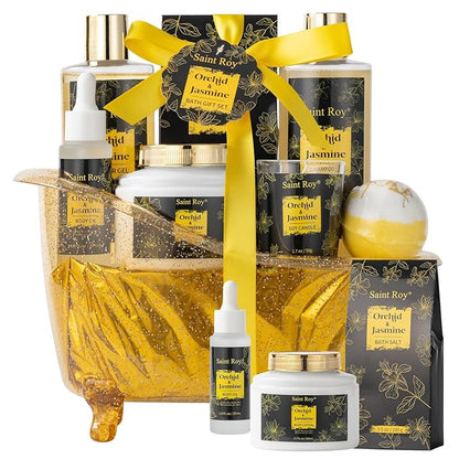 Luxury Home Spa Bath Gift Basket, Spa gift basket Christmas Gifts for Women men, Spa Kit Self-care Gifts, Spa Collection G...