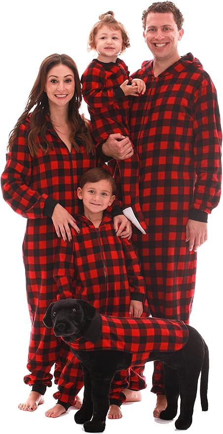 #followme Matching Adult Onesie for Family, Couples, Dog and Owner Buffalo Plaid