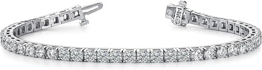 Houston Diamond District 2 to 20 Carat NATURAL Classic Diamond Tennis Bracelet 4 Prong Luxury Collection (H-I Color, SI1-S...