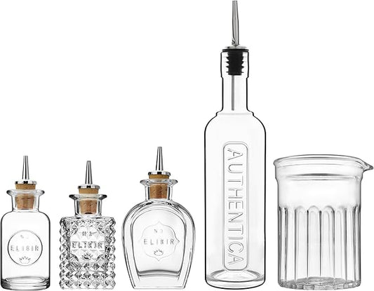 Luigi Bormioli Mixology 5-Piece Barware Set, 0, Clear