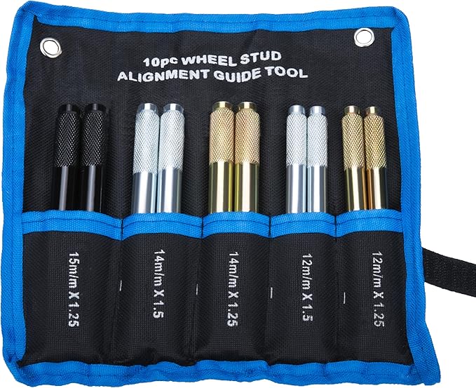 10 PCS Automotive Wheel Alignment Tool, Car Tire Alignment Stud Pin Kit, Steel Alloy Lug Bolts Mounting Tools for Mechanic...