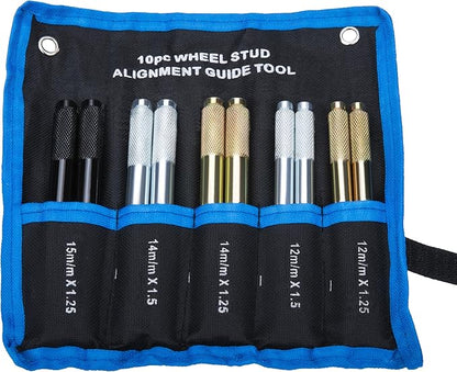 10 PCS Automotive Wheel Alignment Tool, Car Tire Alignment Stud Pin Kit, Steel Alloy Lug Bolts Mounting Tools for Mechanic...